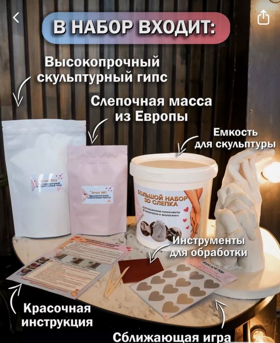 большой набор 3D слепок