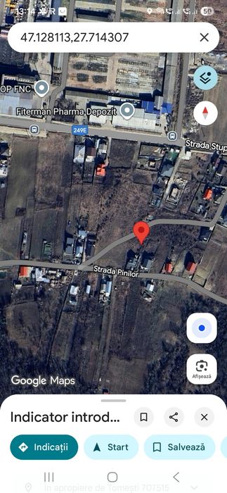 Teren intravilan 414 mp – Lot 1 – Tomesti, Str. Pinilor