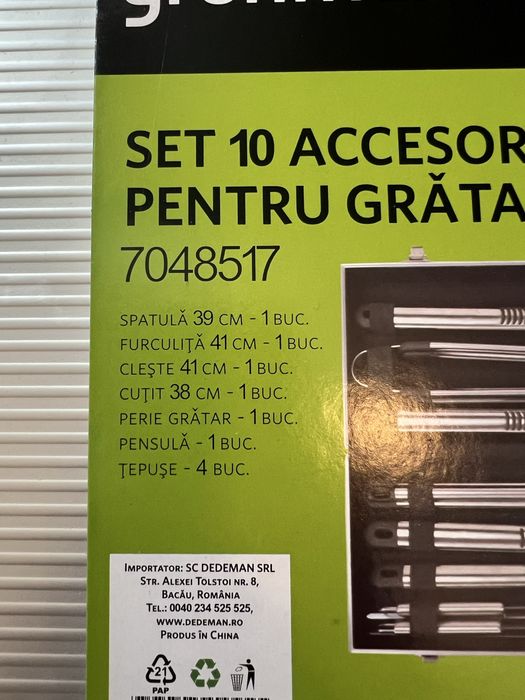 Grunman set acesorii gratar nou