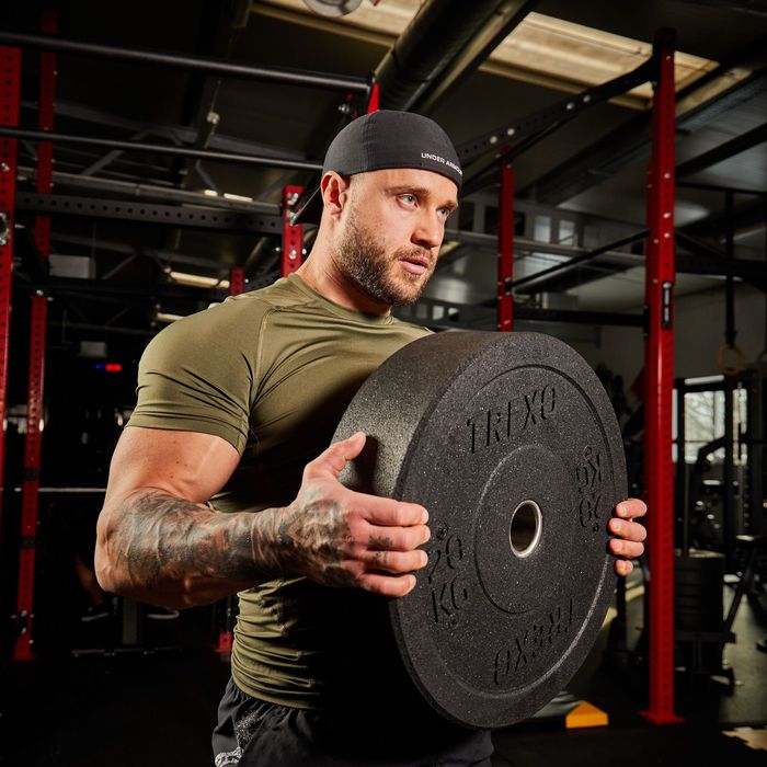 Disk Bumper plate 20 kg Cauciuc CrossFit Antrenament Weightlifting Training Greutăți Disc Olimpic