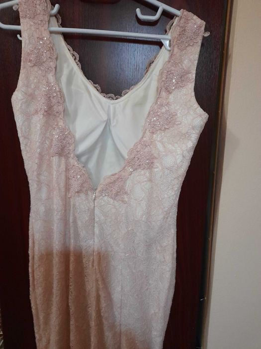 Rochie elegantă, de ocazie, dantelă roz