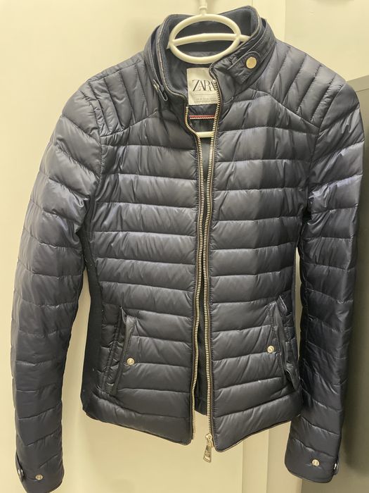 Якета от естествена кожа и от плат.