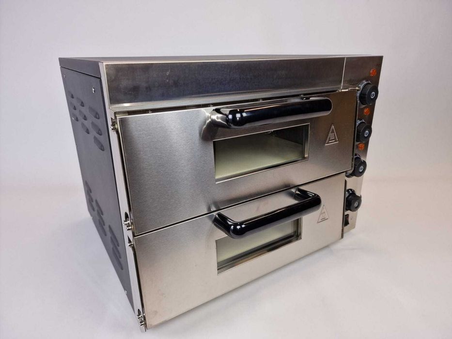 Cuptor Electric Dublu pentru Pizza 40 x 40 cm Otel Inoxidabil