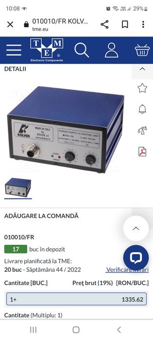 Kolver fab12/re/fr insurubat industriala, cost 4300 lei profesionala