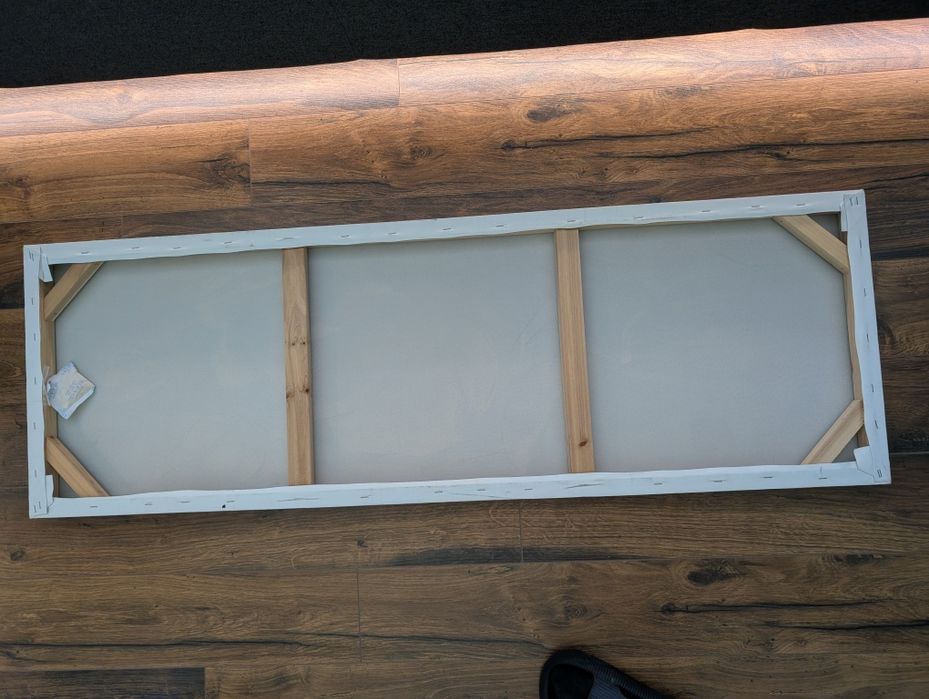 40x120 Tablou  compozitie cu flori, panza + lemn de brad