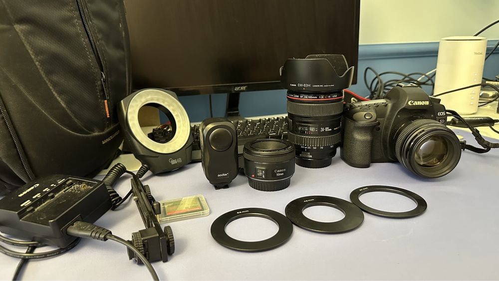Canon EOS 5D Mark II + 24-105mm L + 50mm f/1.8 STM + Godox – комплект