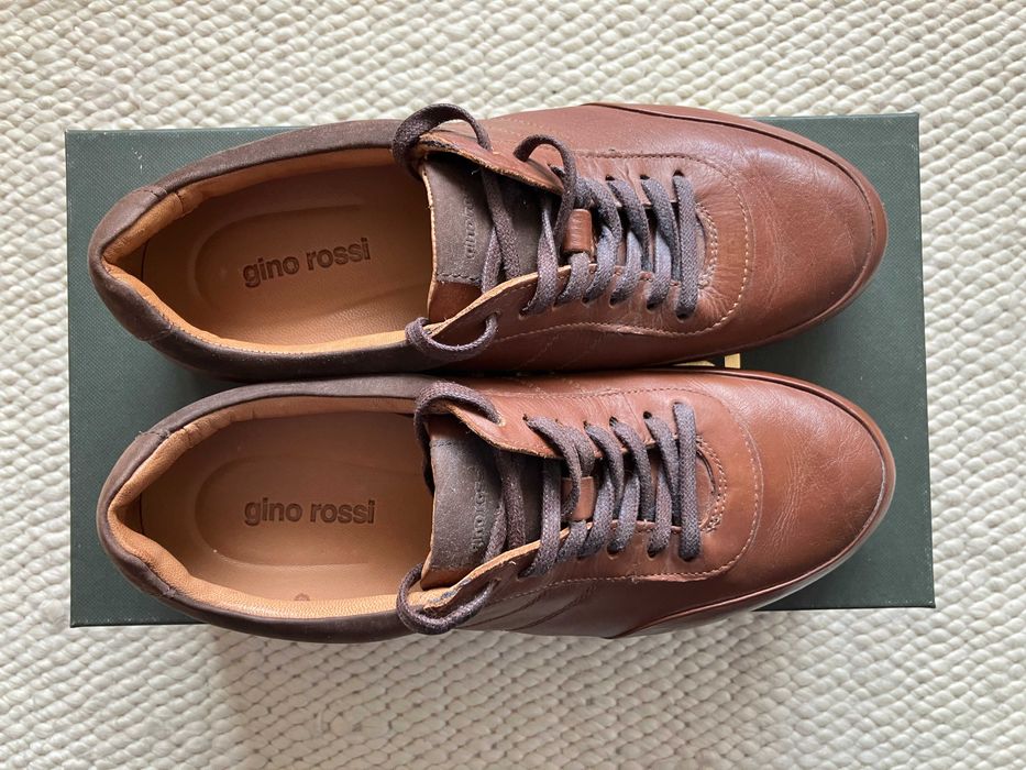 Sneakers leather Gino Rossi Brown 40