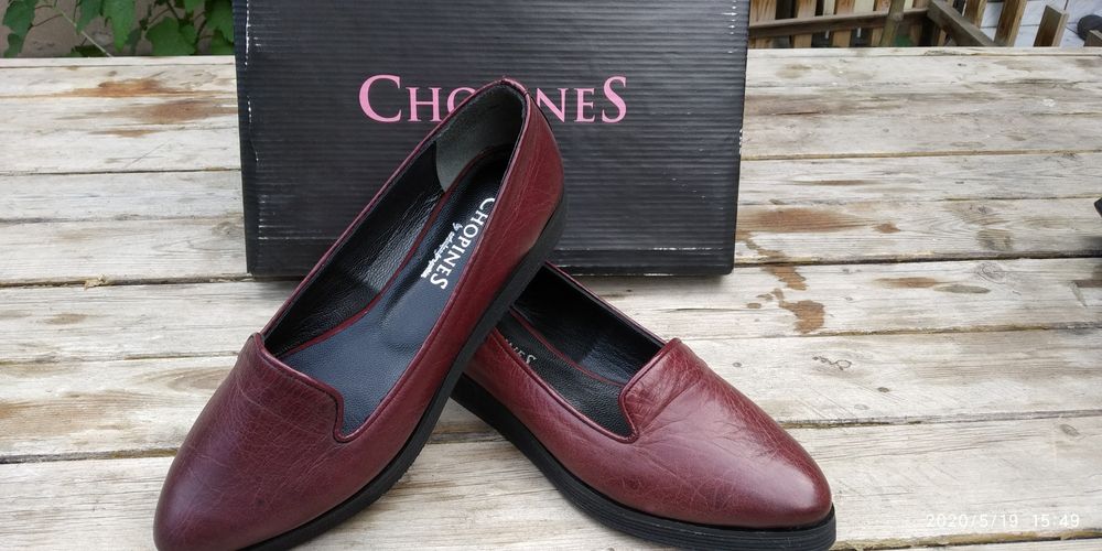 Женские туфли бордовые