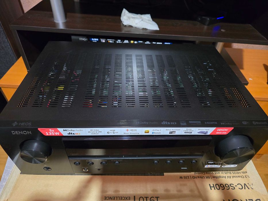 Продавам Denon AVR-S660H 5.2 AV ресивър – 8K, HEOS – Като нов!