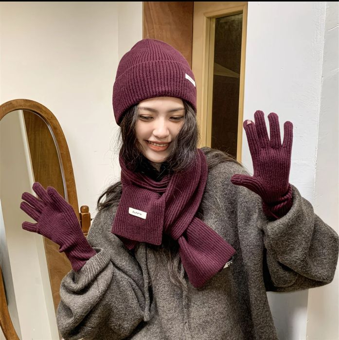 Набор (шапка, шарф, перчатка)