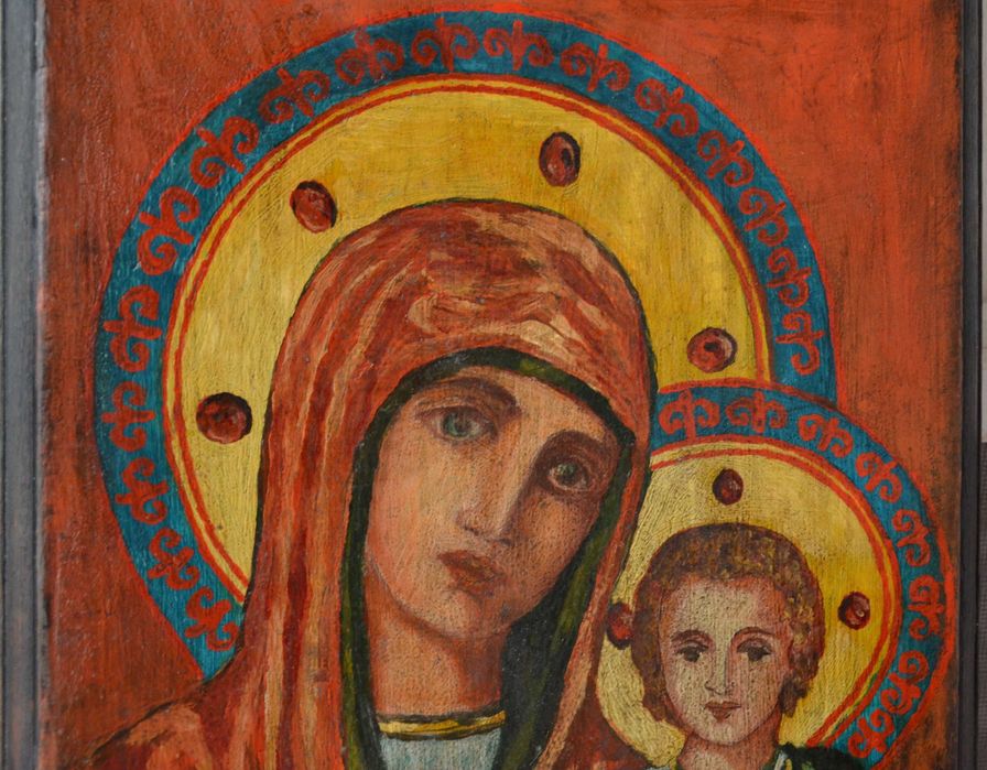 Icoana pictata pe lemn, Maica Domnului cu pruncul Isus