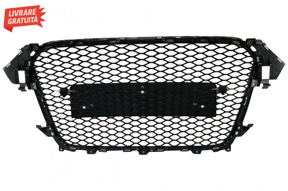 Grila Centrala AUDI A4 B8 Facelift (2012-2015) RS Design Negru Lucios