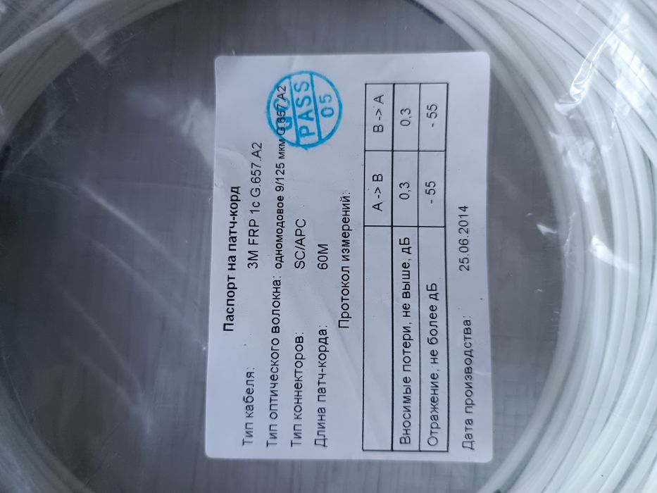 Патч корд оптический