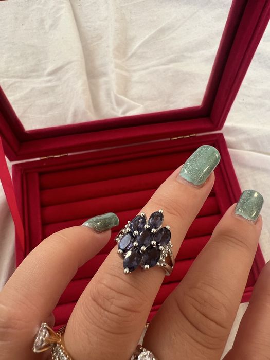 Argint 925 cu topaz alb natural african