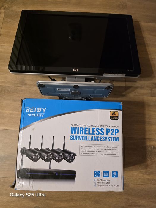 Set 4 camere supraveghere video, Wireless,12V+monitor