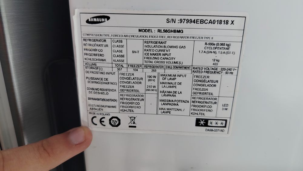 Combină frigorifică Samsung RL56GHBMG, No Frost, Inox (Garanție inclusă)