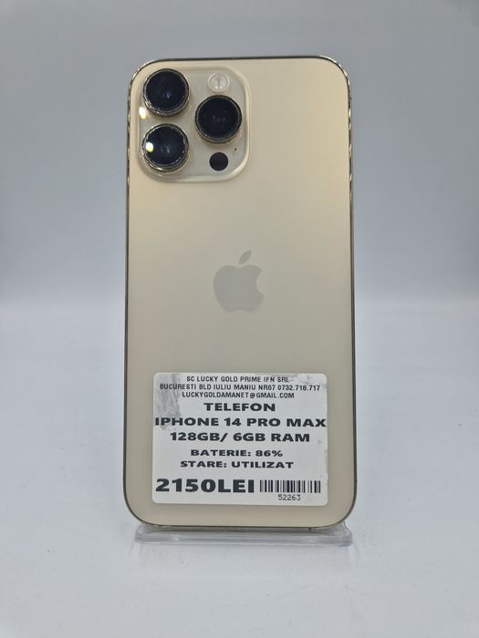 Iphone 14 Pro Max 128GB / 6GB RAM 86% BATERIE Garantie #52263