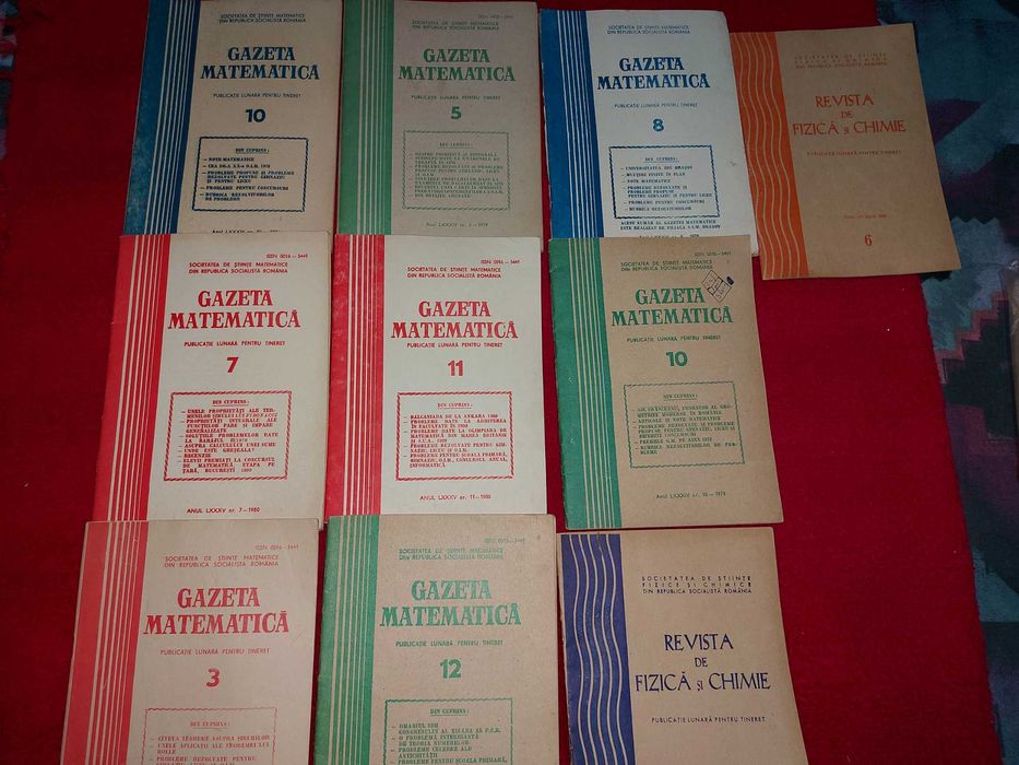 Revista  Gazeta  matematica + revista  Fizica si Chimie