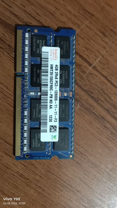 Hynix 4GB DDR3 SO-DIMM PC3-12800S 1600MHz