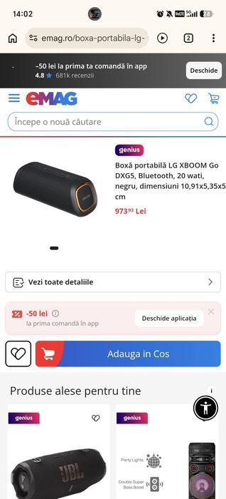 Vand boxe JBL + LG X Boom