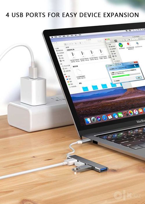 HUB Expansion Dock USB 3.0 4 Port Type C to USB Hub 4 in 1