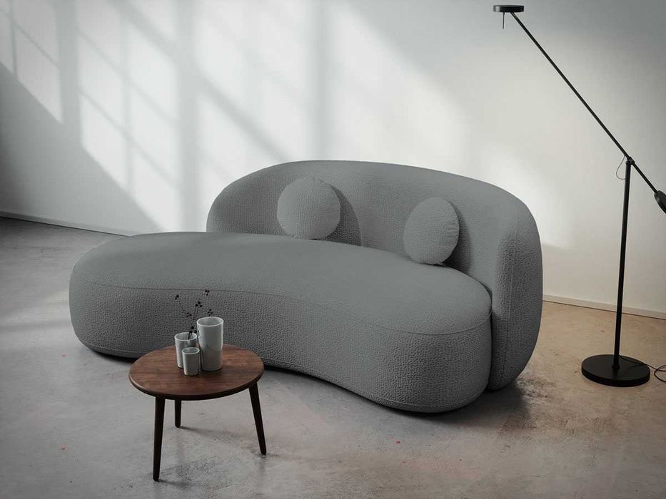 Canapea curbata Lunis gri - Transport Gratuit in 4-10 zile