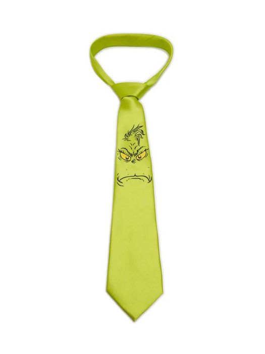 Cravata de Craciun The Grinch originala licentiata Dr. Seuss Satinata