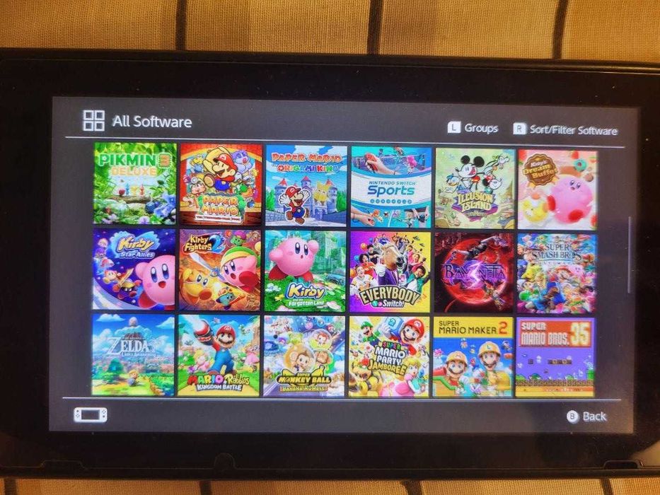 Nintendo Switch OLED modat full box card 512 GB cu 59 jocuri