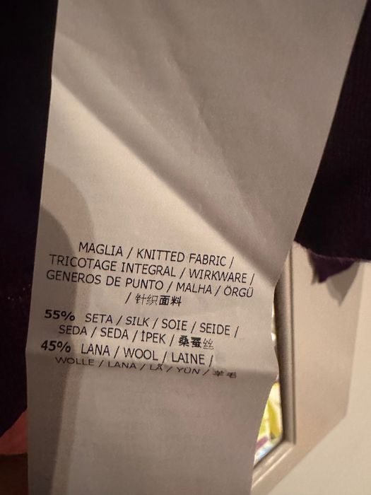 MaxMara cardigan/tunica matase/lana M nou