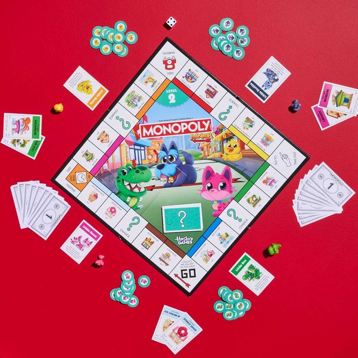 Настолна игра „Монополи“ за деца (издание 2026 г.), 2 в 1 - английски