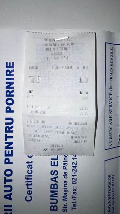 Vand baterie auto Varta 62ah in garantie.