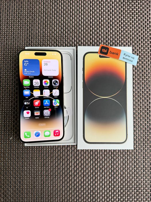 100% Battery! iPhone 14 Pro MAX Лизинг от 19€/мес Gold  златен 128Gb