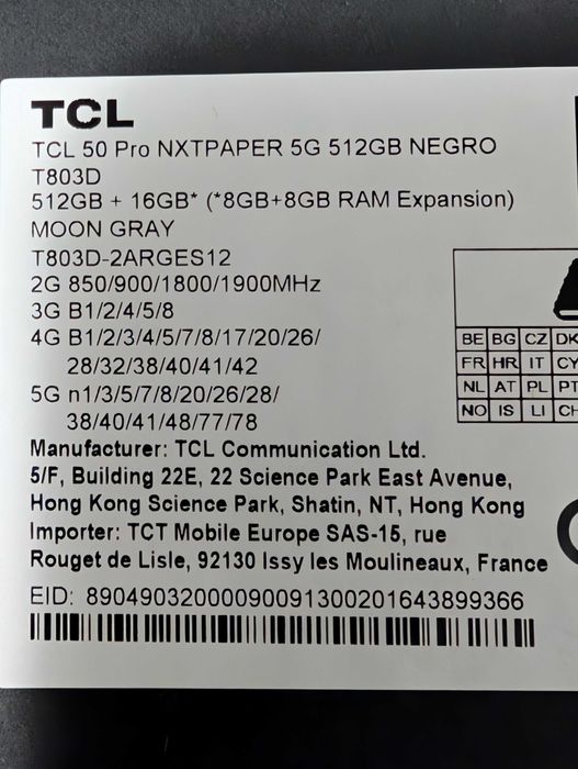 TCL 50 PRO NXTPAPER 5G Electronic Paper Display 16GB/512Gb nou complet