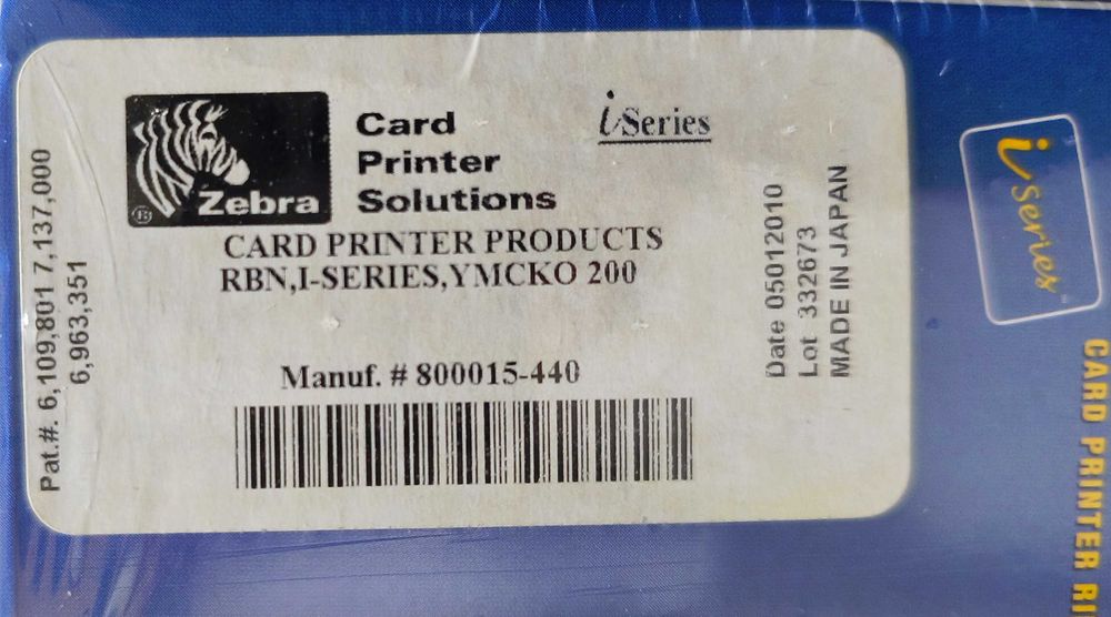 Цветен консуматив Zebra iSeries YMCKO 440 за P310i, P320i, P330i