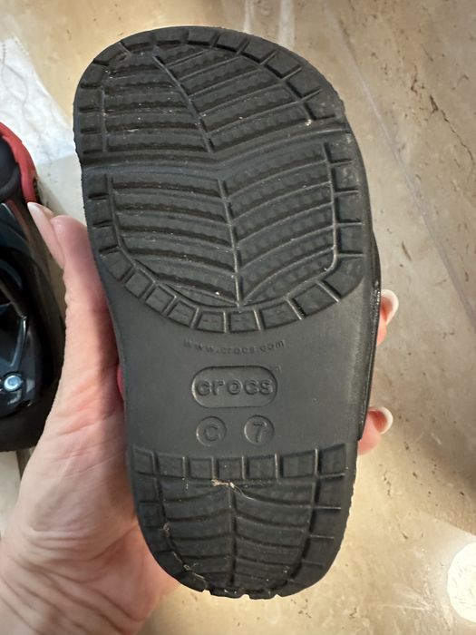 Crocs copii originali masinuta cu beculete