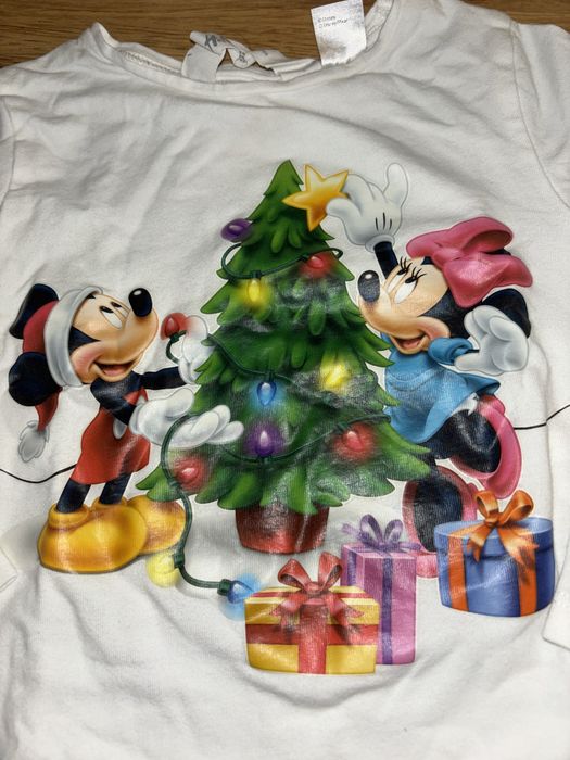 Коледни дрешки, /блузка с Мики и Мини/ рокля каре и мече