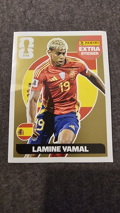 GOLD Lamine Yamal Panini World Cup 2026 Extra Sticker