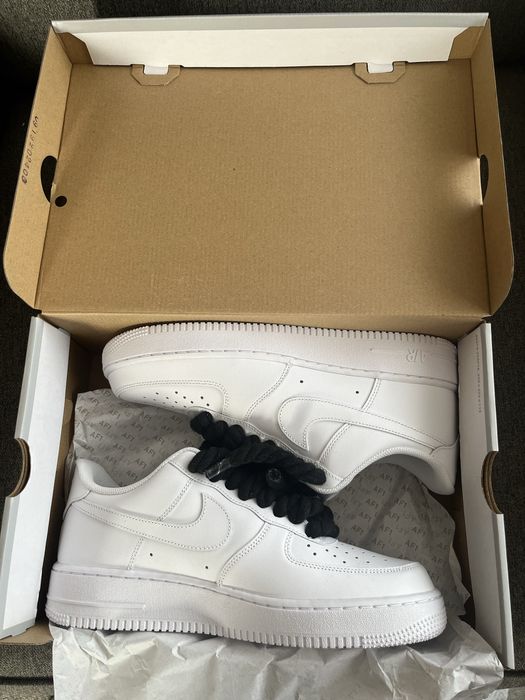 Nike Air Force 1 Custom, Black Rope Laces