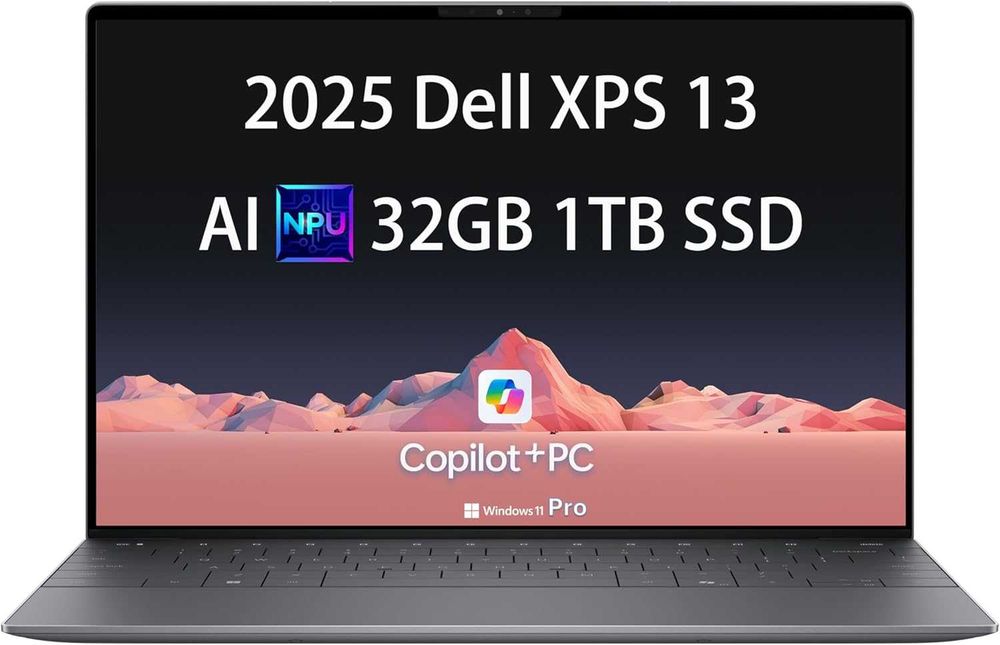 Laptop Dell XPS 13 9345, PC Copilot+ AI, 13.4" FHD+ 120Hz, procesor Qualcomm Snapdragon X Elite cu 12 nuclee, 32GB RAM, SSD de 1TB, nou-nouț