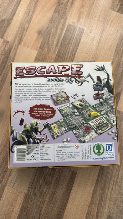 Escape: Zombie City – настолна игра (като нова)