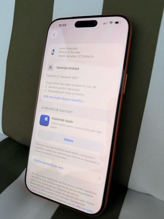 iPhone 17 Pro Max 256GB Impecabil Sim fizic Garantie