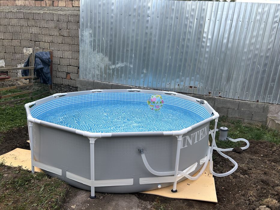 Piscină cadru metalic 3,05m x0,76m  pompă prelată ( complet)