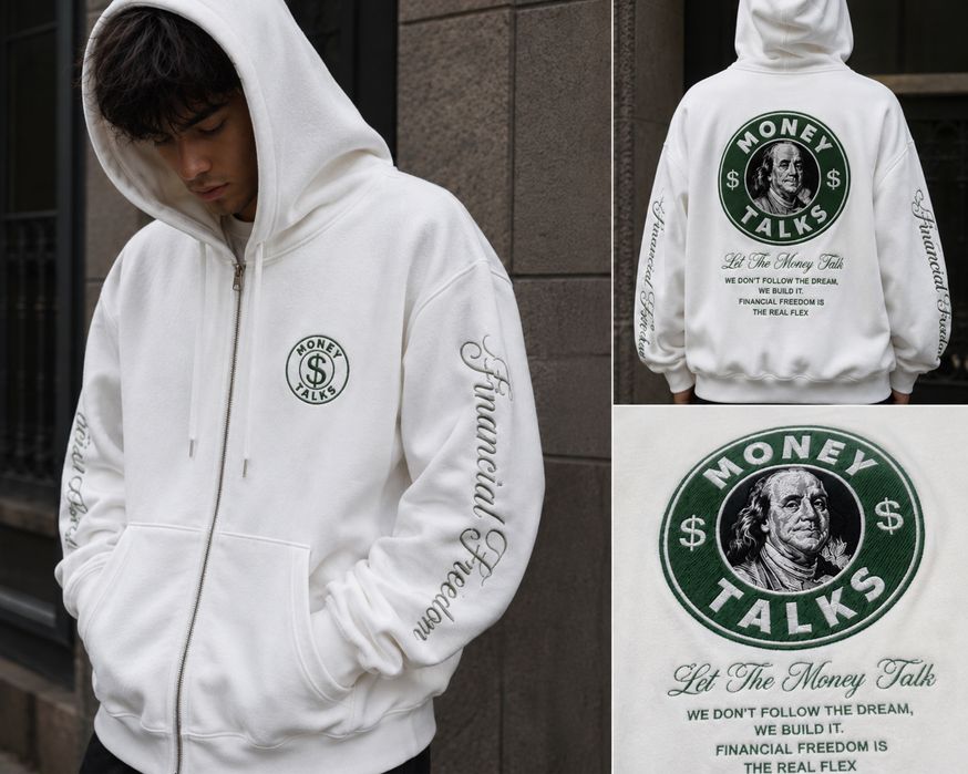 Money Talks zip hoodie