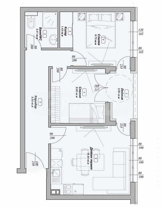Продава се Тристаен апартамент в Варна, м-т Пчелина - 71 кв.м за 1600 €/кв.м - Снимка #1