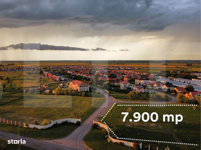 Teren intravilan, 7.900 mp, destinat dezvoltarii de spatii comerciale