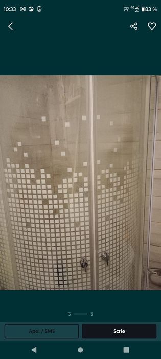 Cabină de duș cu cădiță