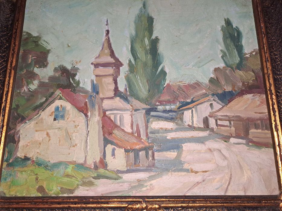 tablou pictura veche romaneasca  52/45 cm