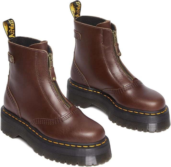 Papuci ghete Dr Martens Jetta maro inchis piele