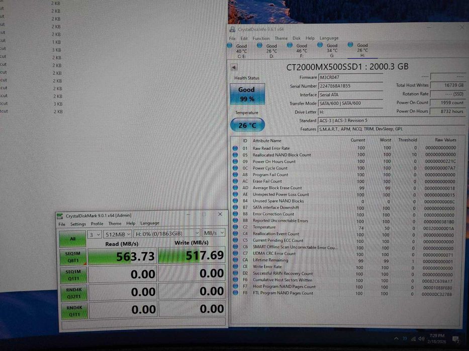 2TB SSD Crucial MX500 / BX500