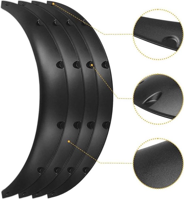 4 БРОЯ Разширители Раздувки Вежди за Калници PVC предни + задни